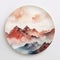 Dreamlike Mountain Plate With Hyper Realistic Watercolor Style