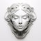 Dreamlike Paper Sculpture Of A Female Face With Curls