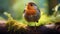 Dreamlike Photorealistic Robin: A Symbolic Portrait Of Beauty