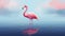 Dreamlike Pink Flamingo Illustration In 8k Resolution