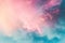 Dreamlike sky with a smooth pink and blue gradient