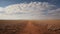 Dreamlike And Surreal Australian Landscape With A Dog In The Desert