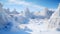 Dreamlike Surrealist Landscapes: A Snowy Wonderland Of Spiky Mounds