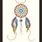 Dreams catcher with an amulet against the evil eye.