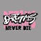 Dreams never die slogan. Funky t-shirt girls motivation print in graffiti urban style