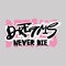 Dreams never die slogan. Funky t-shirt girls motivation print in graffiti urban style