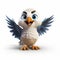 Dreamy 3d Eagle Cartoon In 8k Resolution