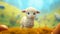 Dreamy 3d Render Of Corriedale Sheep In Studio Ghibli Style