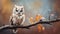 Dreamy Autumn: Emotive Storytelling With An Owl On A Branch