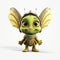 Dreamy Cartoon Insect With Photorealistic Rendering And Detailed Expressions