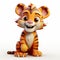 Dreamy Cartoon Tiger Sculpted In 8k Resolution