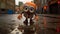 Dreamy Chromepunk Minion In Orange Hat: A Trashy Toyen Tribute