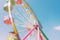 Dreamy Close-Up of a Ferris Wheel in a Fantasy Landscape.