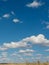 Dreamy cloudscape over the wild field