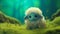 Dreamy Corriedale: A Cute Blue Sheep In Studio Ghibli Style