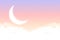 Dreamy fairy tales moon star and clouds beautiful background