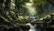 Dreamy Forest In The Hindu Yorkshire Dales - Photorealistic Fantasy Artwork