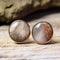 Dreamy Gemstone Stud Earrings With Jasper Drawing