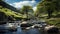 Dreamy Glen In The Hindu Yorkshire Dales: Photorealistic And Detailed River Scenery