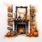 Dreamy Halloween Fireplace With Pumpkins And Magical Details