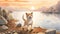 Dreamy Inuit Dog: A Nostalgic Children\\\'s Book Illustration