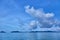 Dreamy island in Andaman ocean with exotic blue sky