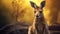 Dreamy Kangaroo Gazing At Sunset: Photorealistic Macro Photography