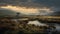 Dreamy Marsh Landscape In Hindu Yorkshire Dales