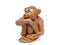 Dreamy monkey from clay pottery