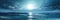 Dreamy Moonlit Seascape With A Softly Blurred Horizon. Generative AI