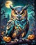 Dreamy Owl of Halloween Night.