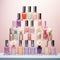 Dreamy Pastel: Soft and Delicate Nail Polish Bottles