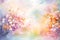 Dreamy pastel watercolor spring floral blossoms on abstract background