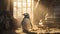 Dreamy Penguin In Barn: Emotive Storytelling With Photorealistic Rendering