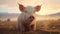 Dreamy Photorealistic Rendering Of A Pig In Soft Light