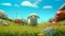 Dreamy Sheep In A Grassy Valley: A Cute And Playful Game