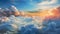 Dreamy Sunset Clouds In High-definition Stock Photo