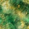 a dreamy tempera art decoupage background. Green and gold background - 1