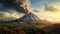 Dreamy Volcano In Hindu Yorkshire Dales - Photorealistic Fantasy