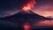 Dreamy Volcano Landscape With Serene And Calming Vibe