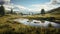 Dreamy Wetland In Hindu Yorkshire Dales - Photorealistic 2d Game Art