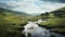 Dreamy Wetland: A Photorealistic Image Of Hindu Yorkshire Dales