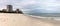 Dreary Grey sky over the beach of Park Shore Beach