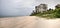 Dreary Grey sky over the beach of Park Shore Beach