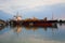 A dredging ship on river Thames, London.