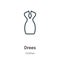 Drees outline vector icon. Thin line black drees icon, flat vector simple element illustration from editable clothes concept