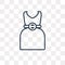 Drees vector icon isolated on transparent background, linear Drees transparency concept can be used web and mobile