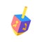 Dreidel Hanukkah Holiday 3D symbol isolated