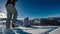Dreilaendereck - Couple relaxing in powder snow in ski resort Dreilaendereck in Karawanks, Carinthia