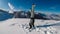 Dreilaendereck - Male skier playing in deep powder snow in ski resort Dreilaendereck in Karawanks, Carinthia